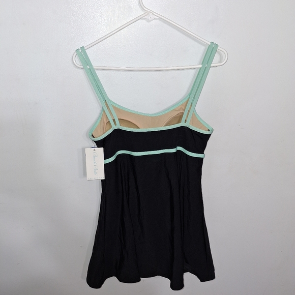 Black and Mint Women's 1 Piece Swimwear - W Sz 16 - Picture 5 of 7